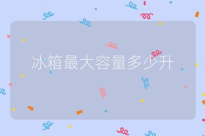 冰箱最大容量多少升