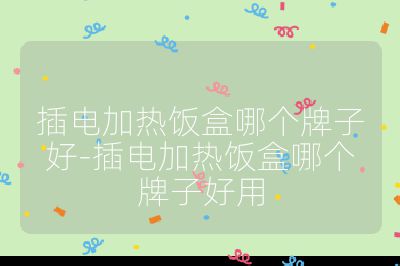 插電加熱飯盒哪個牌子好-插電加熱飯盒哪個牌子好用