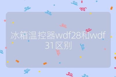 冰箱溫控器wdf28和wdf31區別