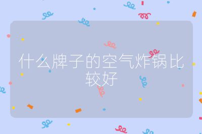 什么牌子的空氣炸鍋比較好