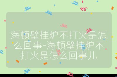 海頓壁掛爐不打火是怎么回事-海頓壁掛爐不打火是怎么回事兒