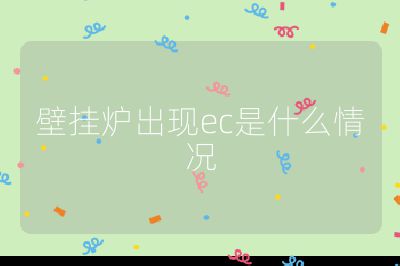 壁掛爐出現ec是什么情況