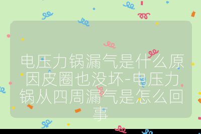 電壓力鍋漏氣是什么原因皮圈也沒壞-電壓力鍋從四周漏氣是怎么回事