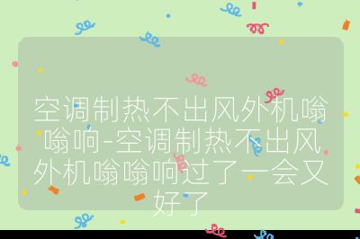空調制熱不出風外機嗡嗡響-空調制熱不出風外機嗡嗡響過了一會又好了