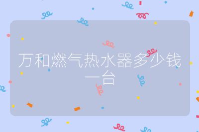 萬和燃?xì)鉄崴鞫嗌馘X一臺