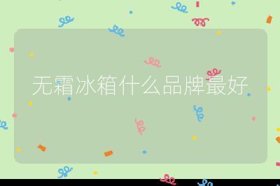 無霜冰箱什么品牌最好