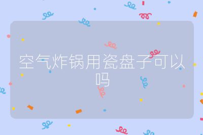 空氣炸鍋用瓷盤子可以嗎