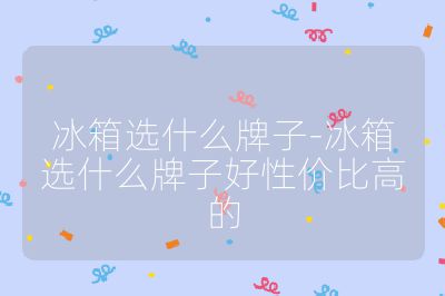 冰箱選什么牌子-冰箱選什么牌子好性價比高的