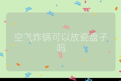空氣炸鍋可以放瓷盤子嗎