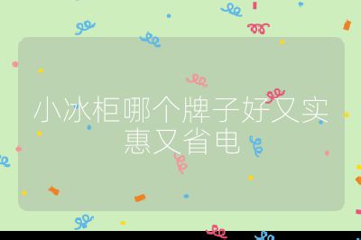 小冰柜哪個(gè)牌子好又實(shí)惠又省電