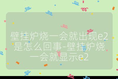 壁掛爐燒一會就出現e2是怎么回事-壁掛爐燒一會就顯示e2