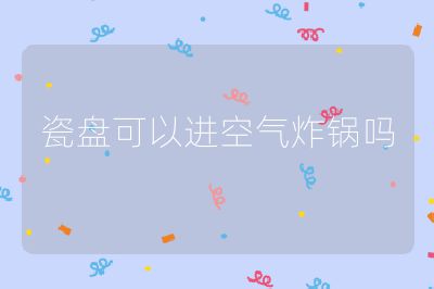 瓷盤可以進(jìn)空氣炸鍋嗎