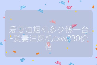 愛妻油煙機(jī)多少錢一臺-愛妻油煙機(jī)cxw230價格
