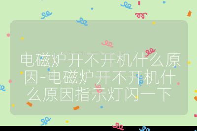 電磁爐開不開機什么原因-電磁爐開不開機什么原因指示燈閃一下