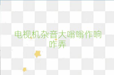 電視機(jī)雜音大嗡嗡作響咋弄