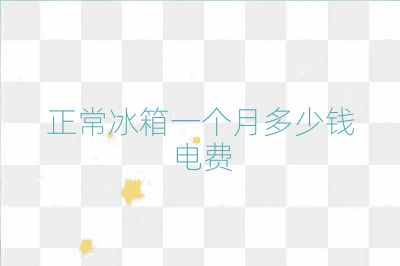 正常冰箱一個月多少錢電費