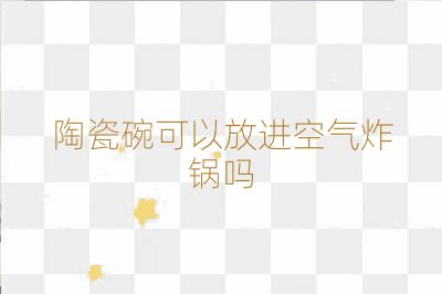 陶瓷碗可以放進空氣炸鍋嗎