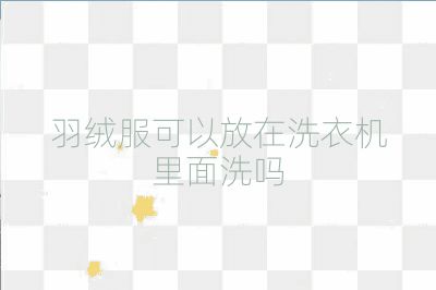 羽絨服可以放在洗衣機(jī)里面洗嗎