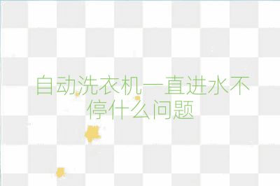 自動洗衣機一直進水不停什么問題