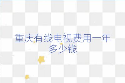 重慶有線電視費用一年多少錢