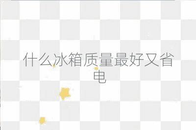 什么冰箱質(zhì)量最好又省電