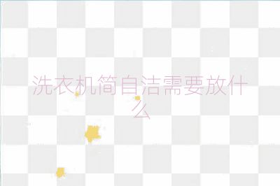 洗衣機簡自潔需要放什么