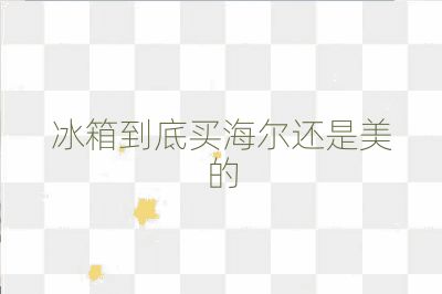 冰箱到底買(mǎi)海爾還是美的
