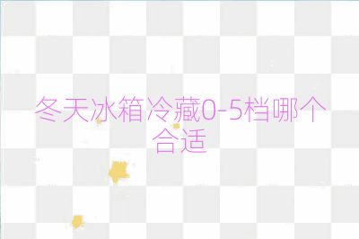 冬天冰箱冷藏0-5檔哪個合適