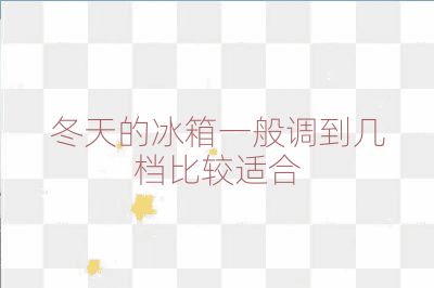 冬天的冰箱一般調(diào)到幾檔比較適合