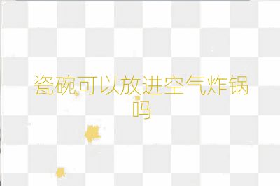 瓷碗可以放進空氣炸鍋嗎