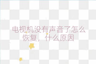 電視機沒有聲音了怎么恢復，什么原因
